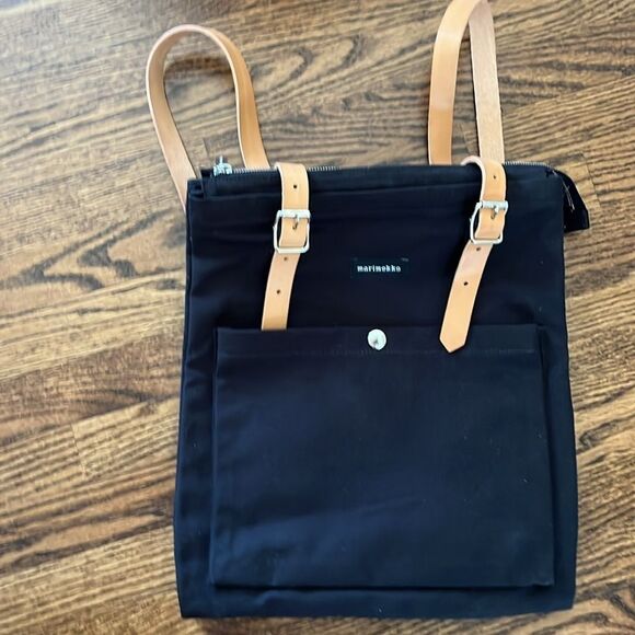 Anthropologie Marimekko Canvas Backpack Color:
BLACK main image 4